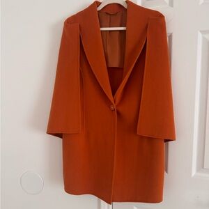 Elegant Orange Women's Coat